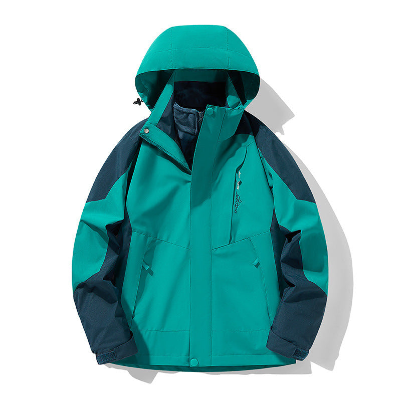 Outdoor Sport 3-in-1 Removable Fleece-Lined Jacket – Windproof and Waterproof