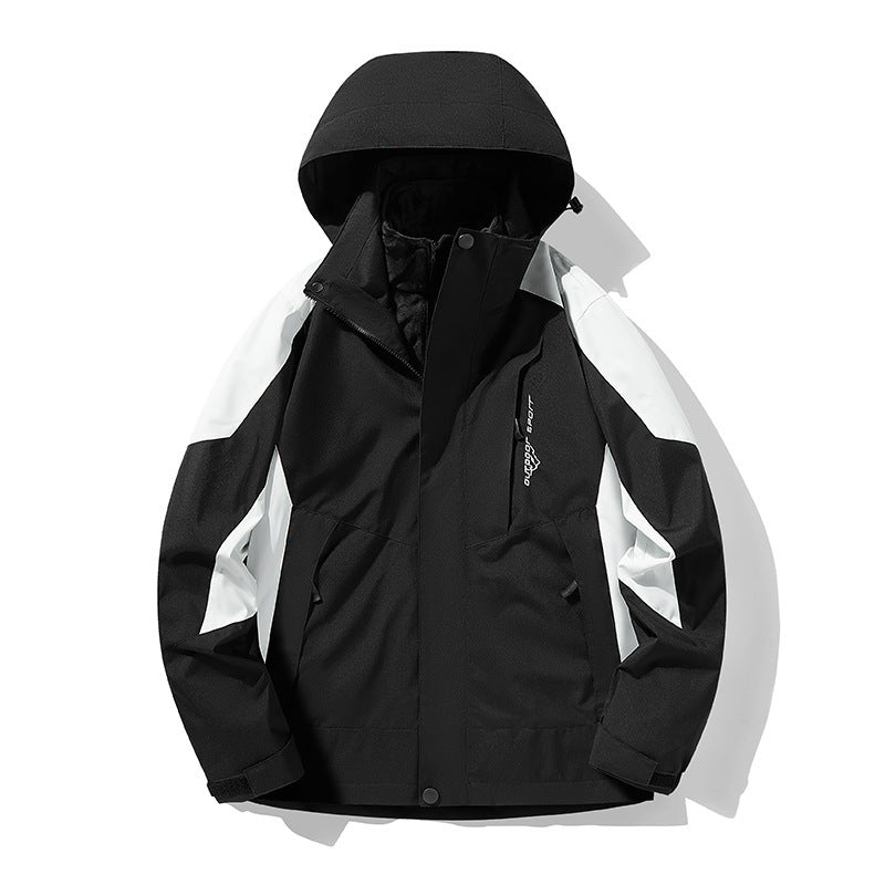 Outdoor Sport 3-in-1 Removable Fleece-Lined Jacket – Windproof and Waterproof