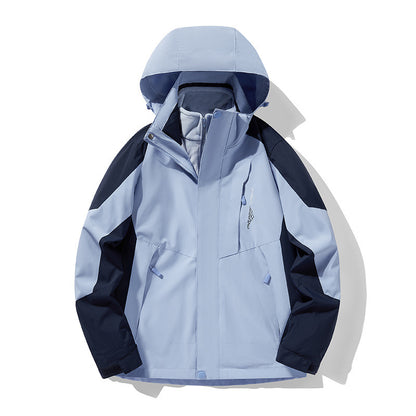 Outdoor Sport 3-in-1 Removable Fleece-Lined Jacket – Windproof and Waterproof