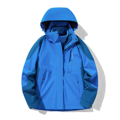 Outdoor Sport 3-in-1 Removable Fleece-Lined Jacket – Windproof and Waterproof