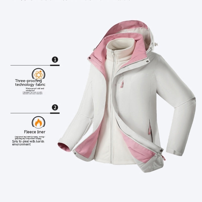 Hiker 3-in-1 Removable Fleece-Lined Jacket – Windproof & Waterproof