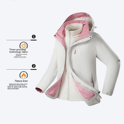 Hiker 3-in-1 Removable Fleece-Lined Jacket – Windproof & Waterproof