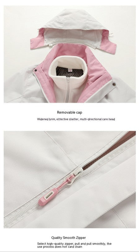 Hiker 3-in-1 Removable Fleece-Lined Jacket – Windproof & Waterproof