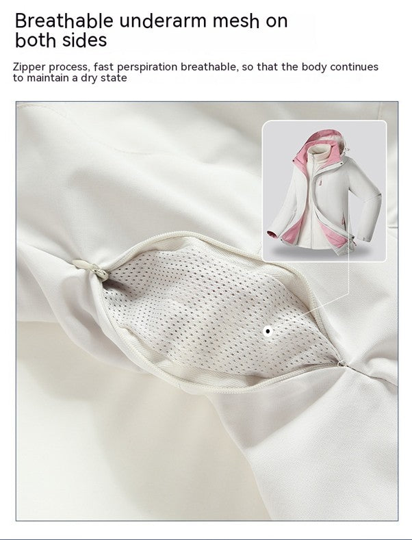 Hiker 3-in-1 Removable Fleece-Lined Jacket – Windproof & Waterproof