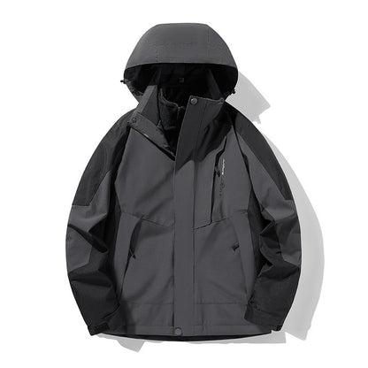 Outdoor Sport 3-in-1 Removable Fleece-Lined Jacket – Windproof and Waterproof